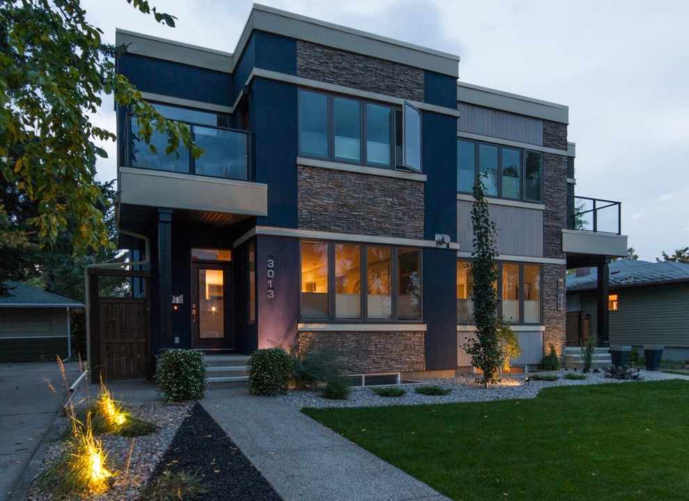Our Work Moderne Façade Calgary par CityZen by Westmount Homes Ltd. Houzz