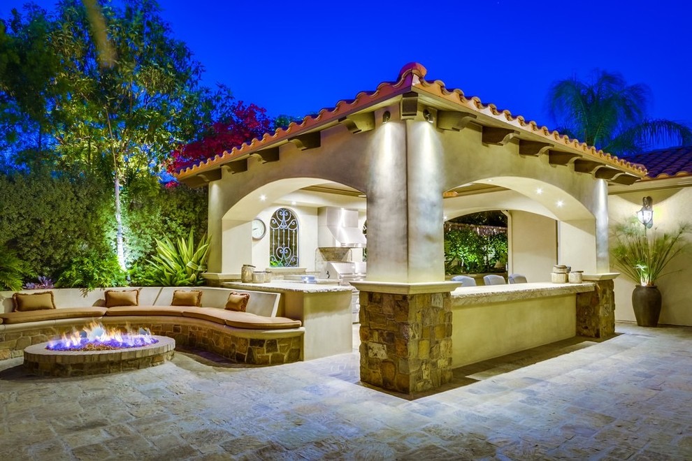 Outdoor Rooms/Patio Covers Mediterranean Patio Orange County by