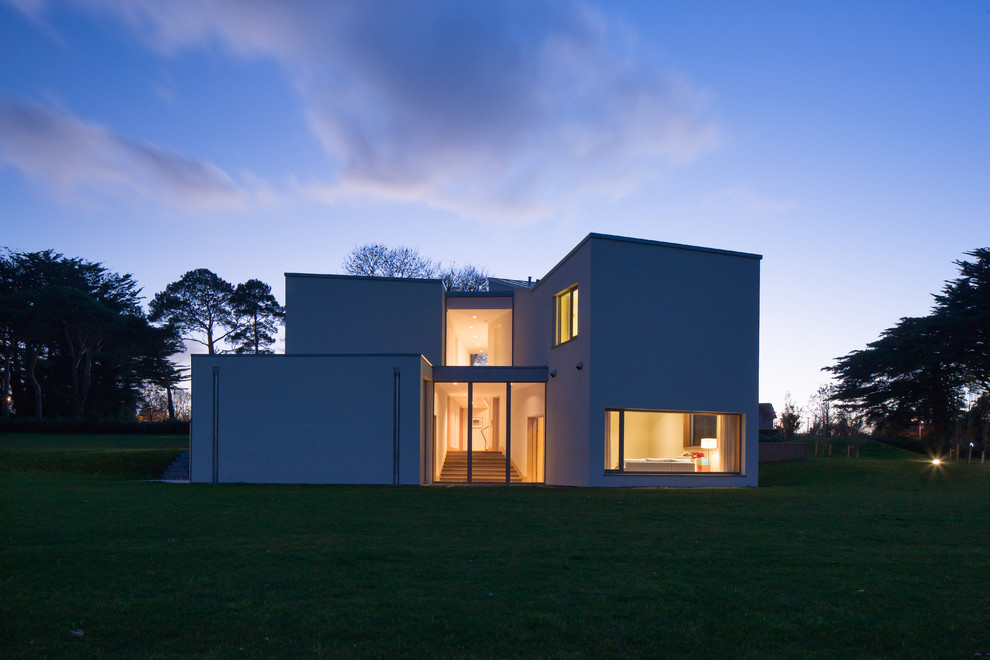 Zweistöckiges Modernes Haus mit Flachdach in Cork