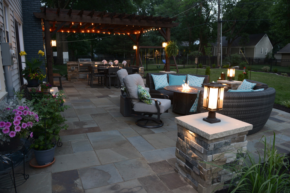 Overland Park Outdoor Oasis Midcentury Patio Kansas City by