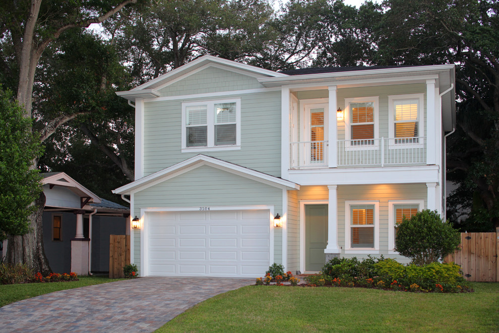 Palma Ceia Estilo Craftsman Fachada Tampa de Devonshire Custom