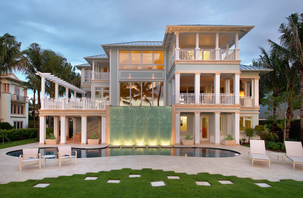 Идея дизайна: дом в морском стиле