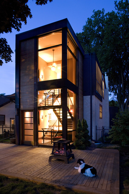 Inspiration for a contemporary exterior home remodel in Minneapolis