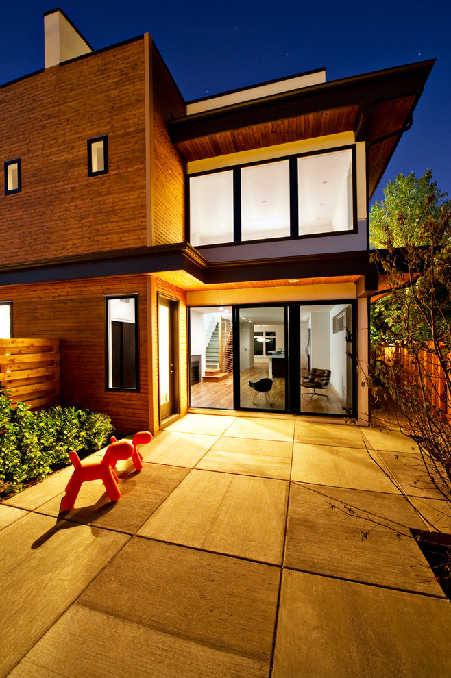 Moderne Holzfassade Haus in Denver
