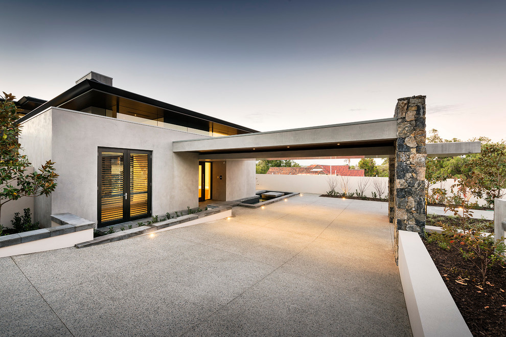 Example of a trendy exterior home design in Perth
