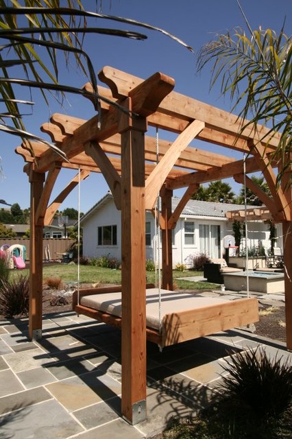 Gazebo with on sale swing bed