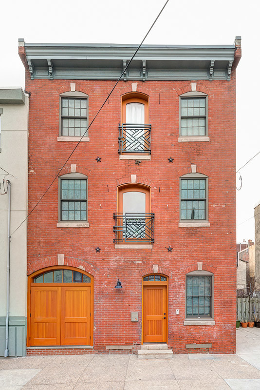 Photo of an industrial house exterior in Philadelphia.