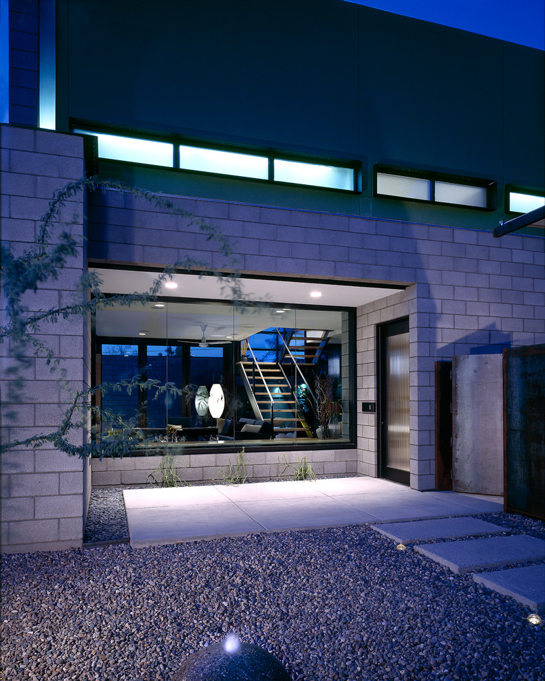 Example of a minimalist exterior home design in Phoenix