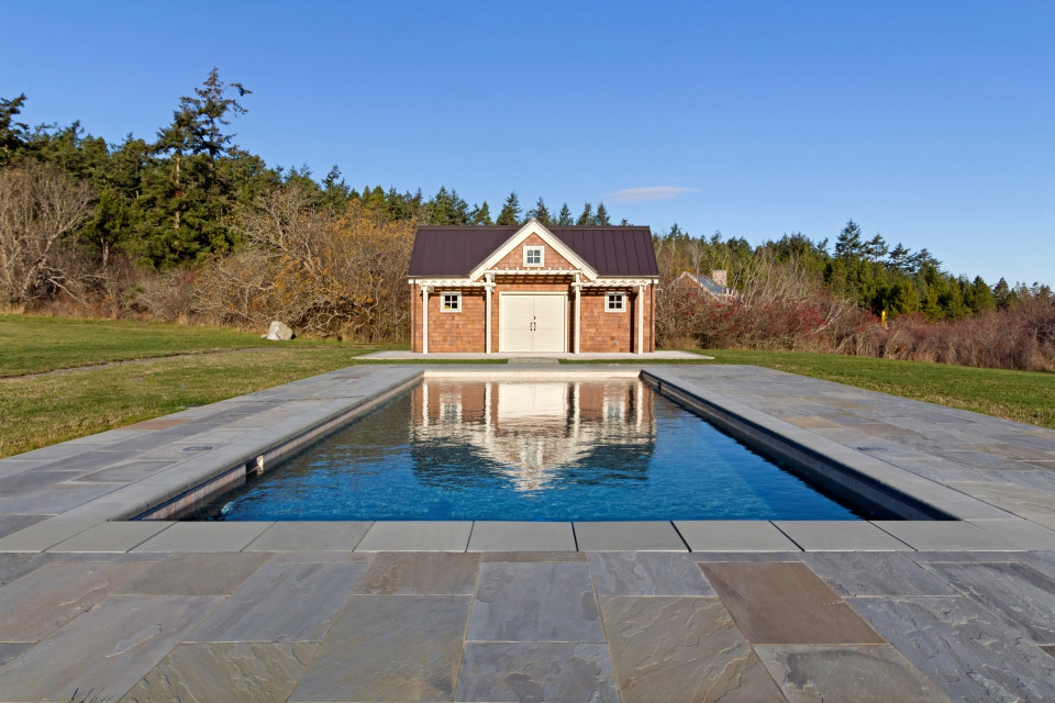 Pool House Beach Style Pool Seattle by Lorne Paulson