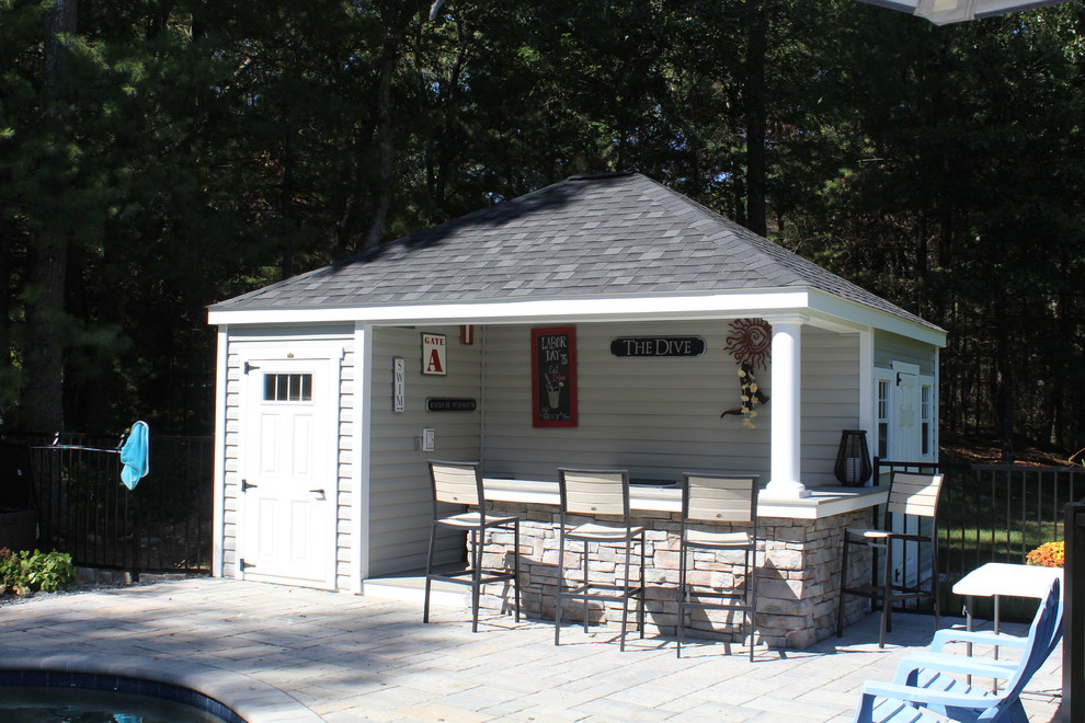 Pool Houses Transitional Exterior Boston by Baystate Outdoor