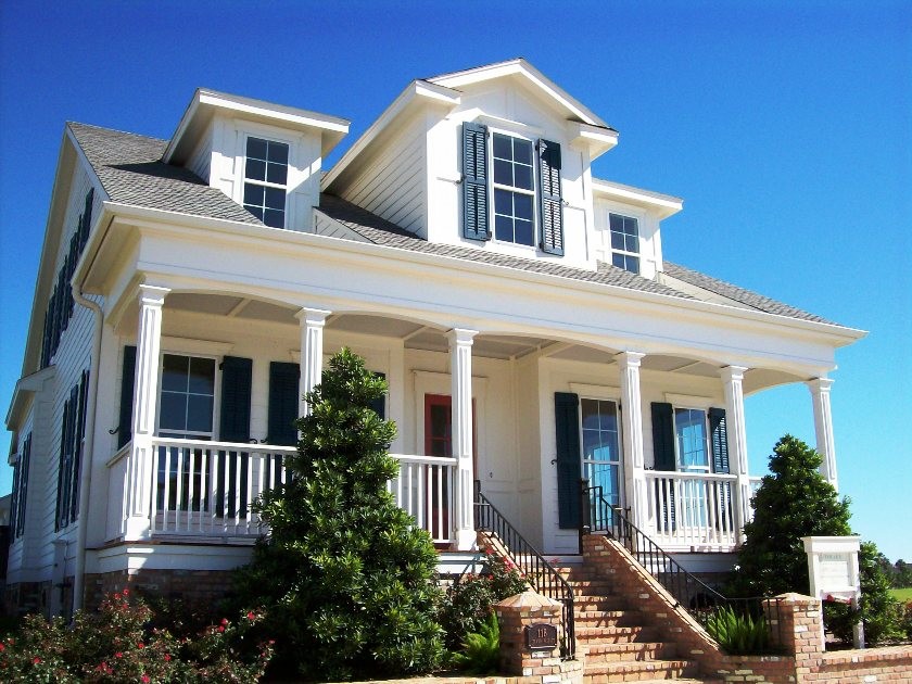 Porches Evia on Galveston Island Traditional Exterior Houston