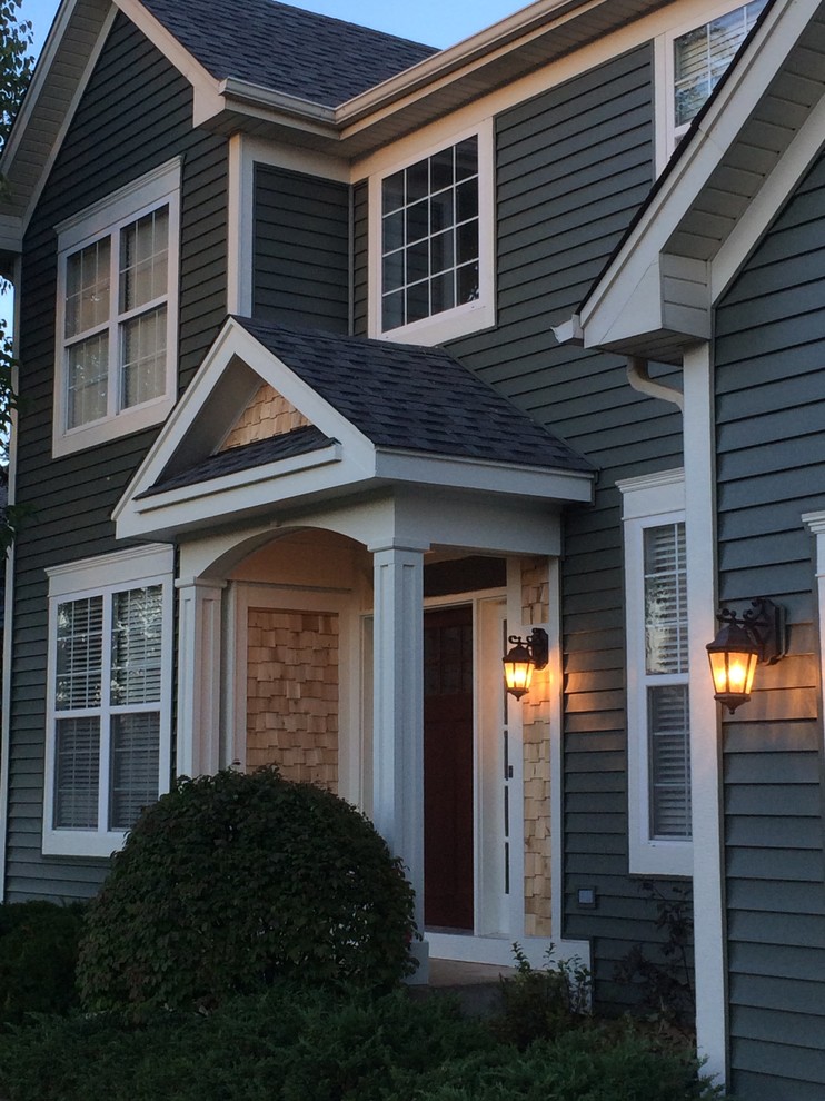 Portico Craftsman Exterior Chicago by KR Custom Builders Houzz