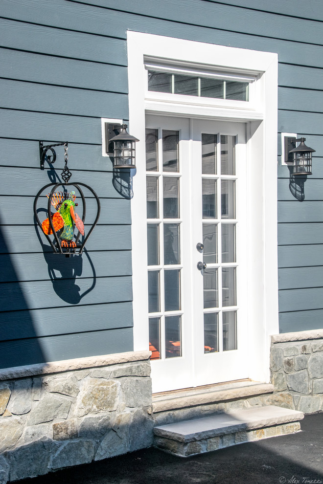 Potomac, MD. James Hardie Siding and Replacement Door House Exterior