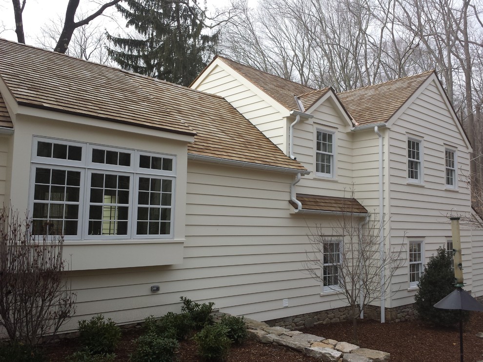 Pound Ridge Antique House Addition Farmhouse Exterior New York