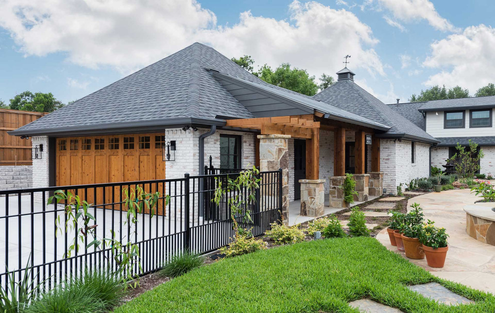 Preston Hollow Garage Addition Transitional Exterior Dallas by