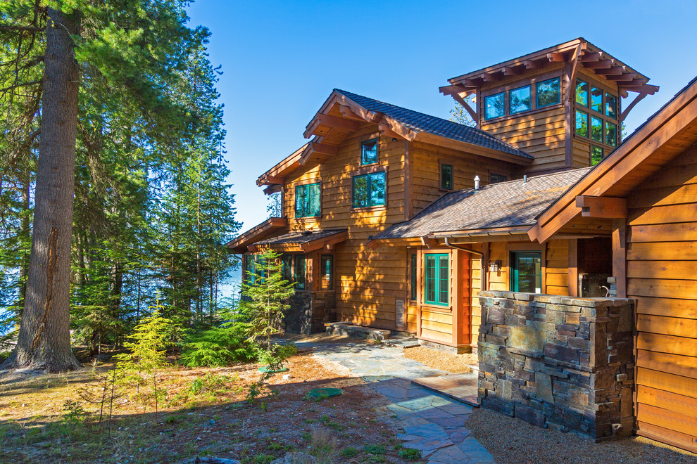 Priest Lake Waterfront Home Rustic Exterior Seattle by