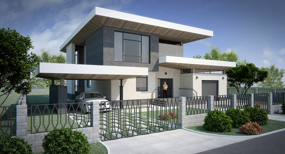 Contemporary exterior home idea in Other