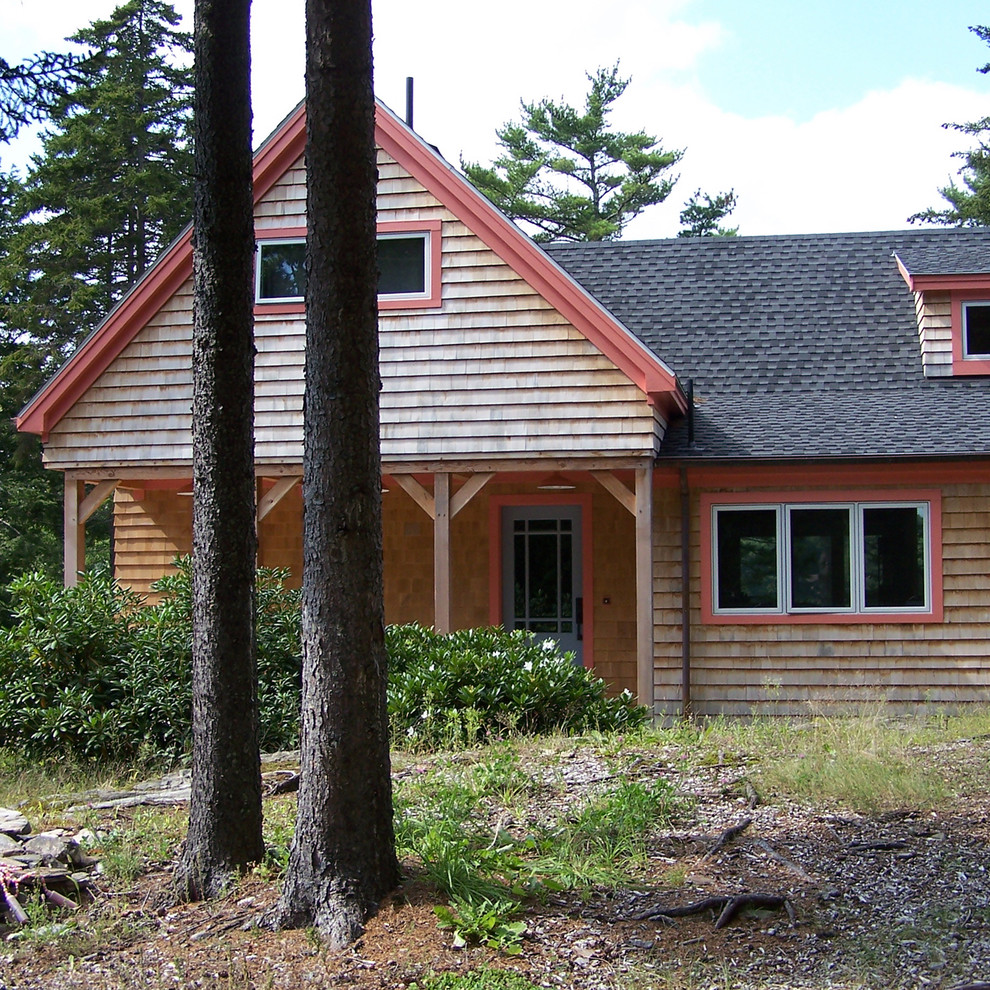 Private Residence, Post and Beam Addition Contemporary Exterior