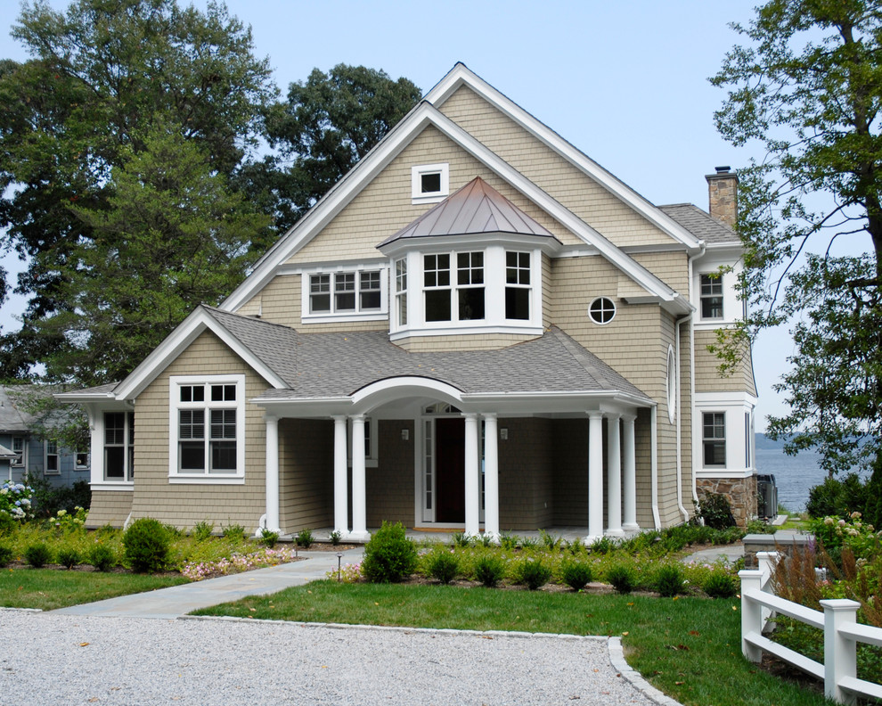 Inspiration for a timeless stone exterior home remodel in Baltimore