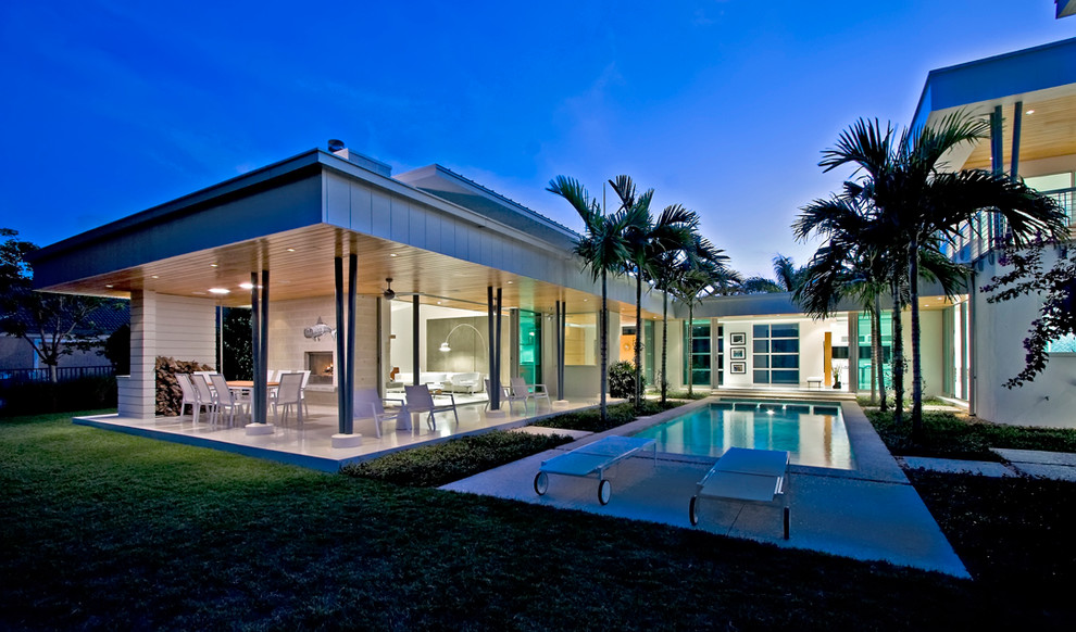 Zweistöckiges Haus in Miami