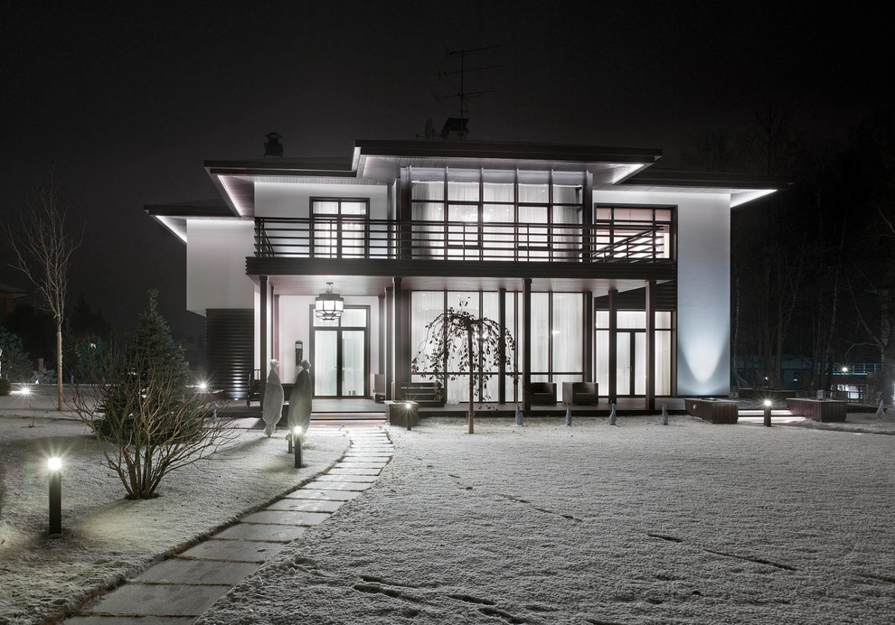 Zweistöckiges Modernes Einfamilienhaus in Moskau