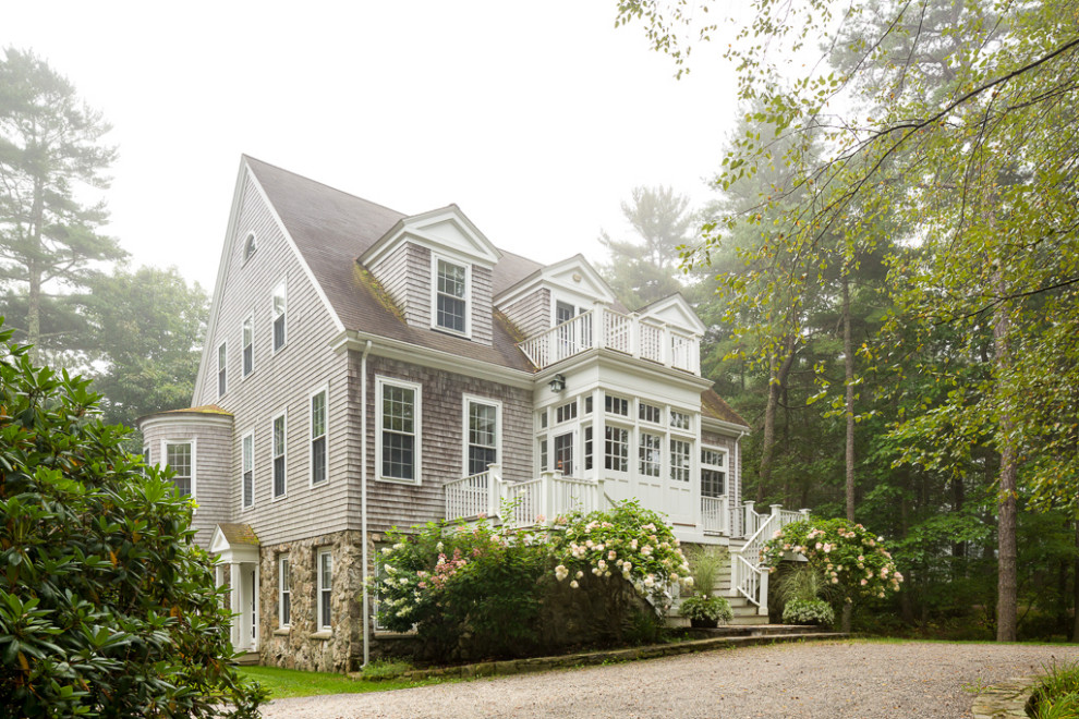 Prout's Neck Beach Style Exterior Portland Maine by Leandra