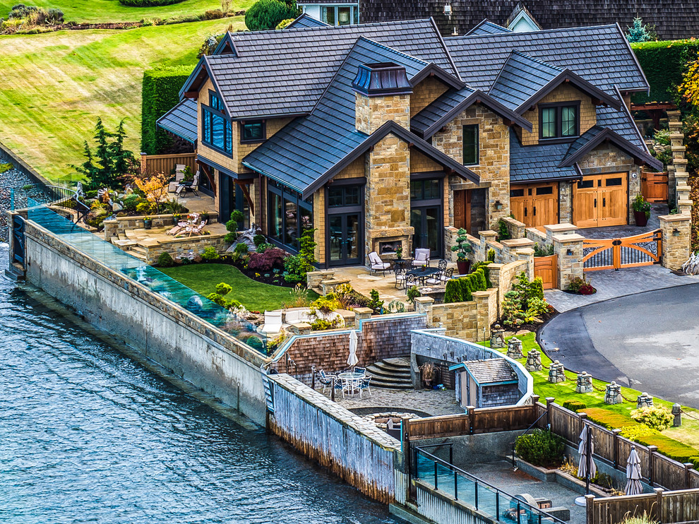 Qualicum Beach Waterfront Craftsman Exterior Vancouver by C.A