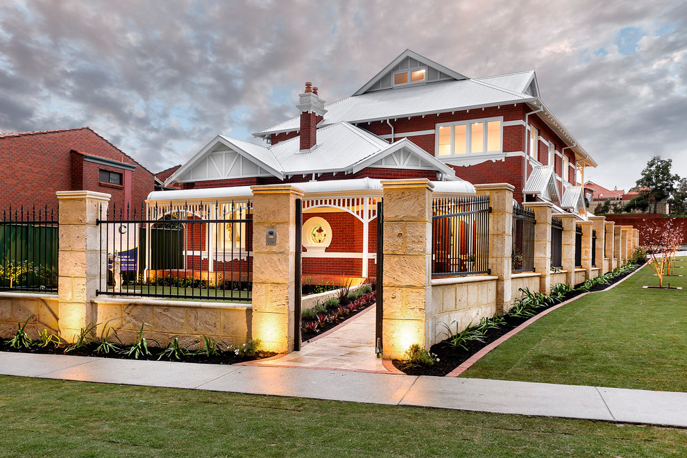 Design ideas for a traditional house exterior in Perth.
