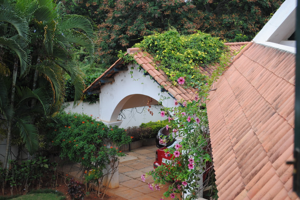 Photo of a world-inspired house exterior in Bengaluru.