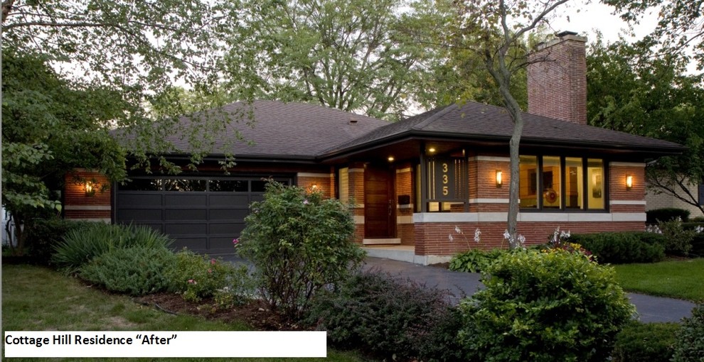 Ranch House Transformation Midcentury Exterior Chicago by WEST