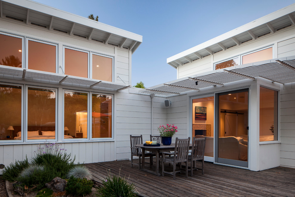 Trendy wood exterior home photo in San Francisco