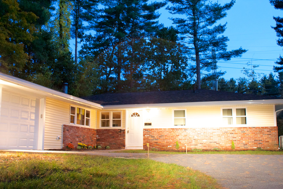 "Ranch Renovation" Chelmsford, MA Midcentury Exterior Boston by