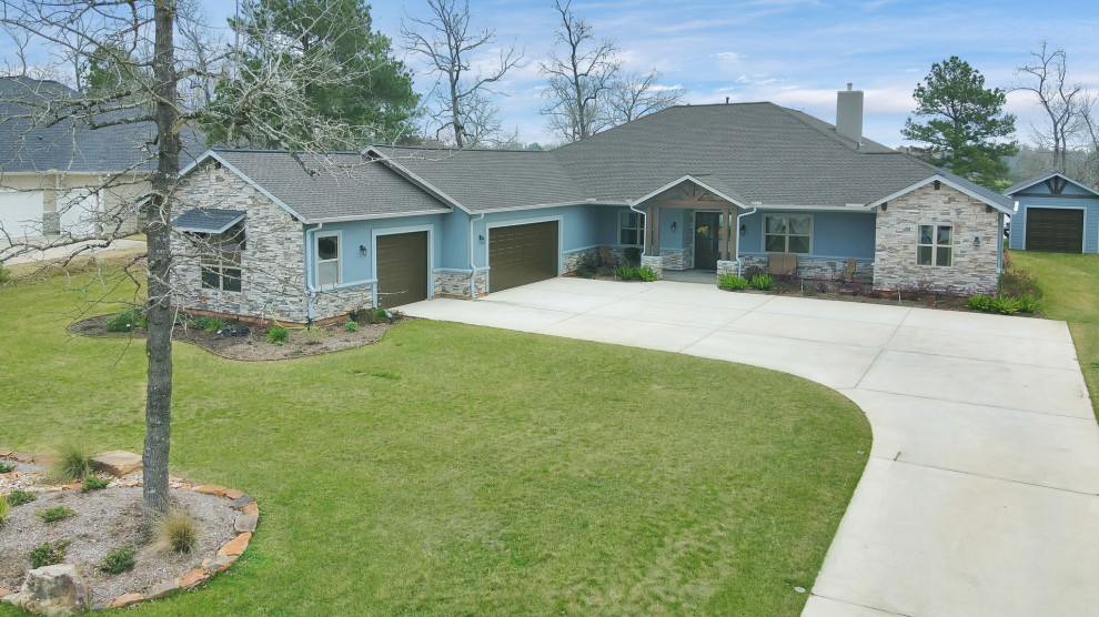 Ranch Style One Story Home Traditional Exterior Houston by