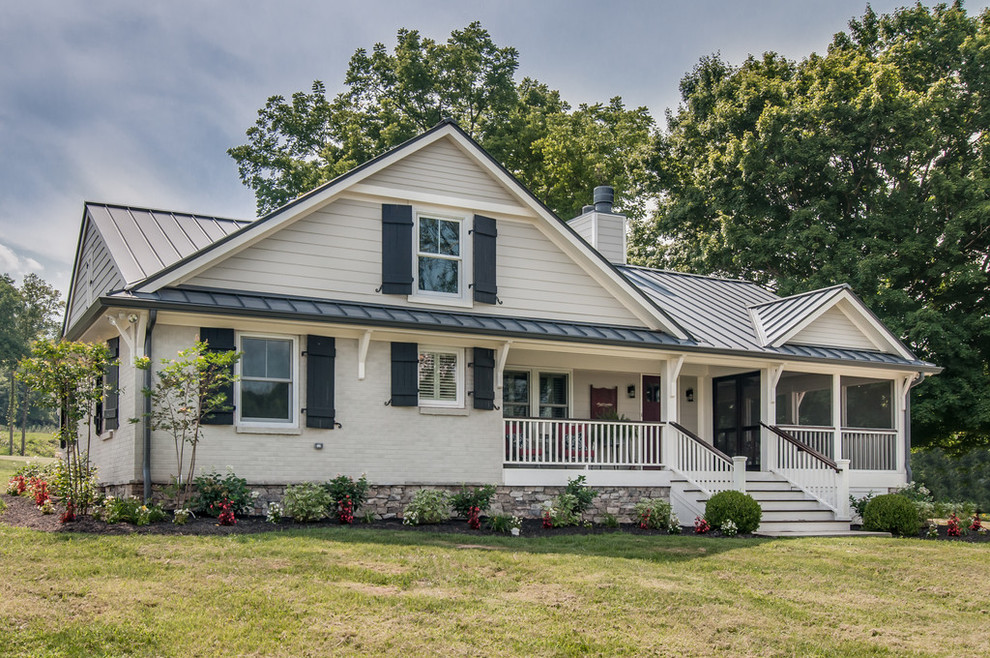 Ranch transforms into a farmhouse Farmhouse Exterior Nashville