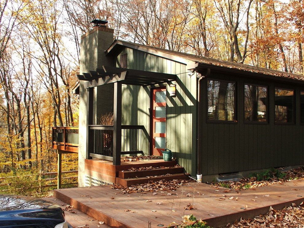 Rancher to Swedish Cottage Modern Exterior Philadelphia by