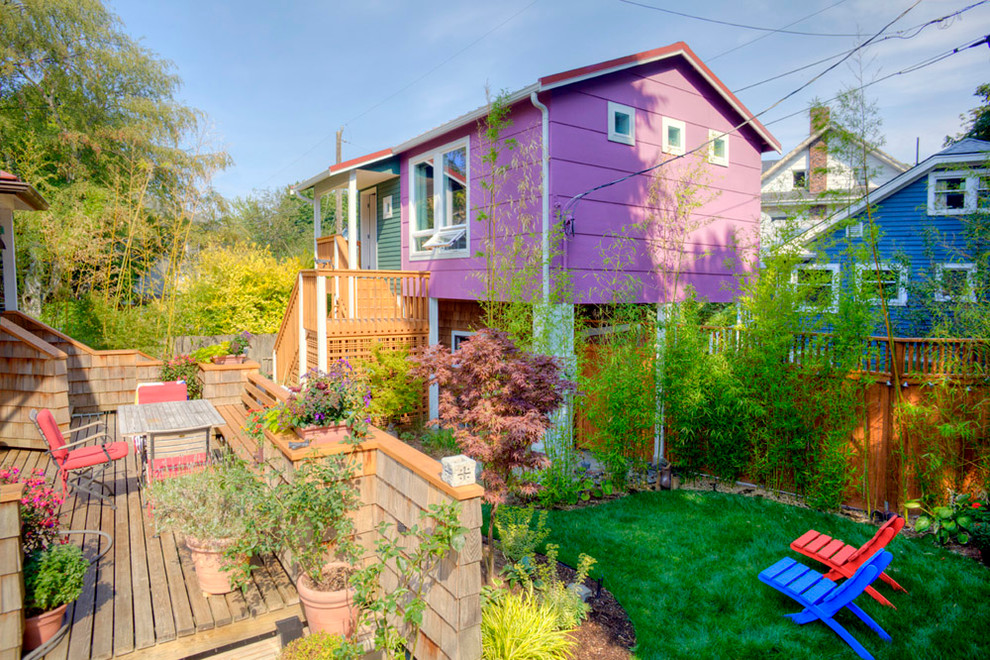 Eclectic house exterior in Seattle.