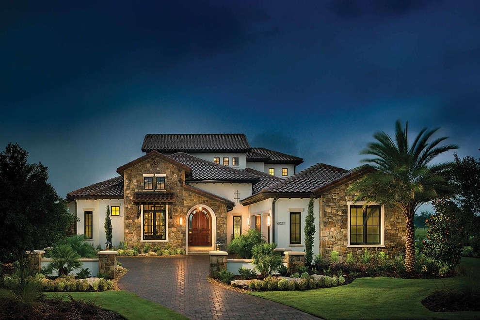 This is an example of a mediterranean house exterior in Jacksonville.