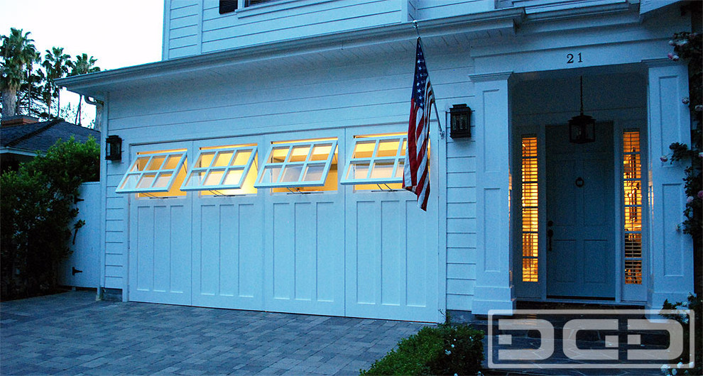 Real Carriage Doors With Awning Style Windows For A Garage Playroom Conversion Traditional Exterior Orange County By Dynamic Garage Door Houzz