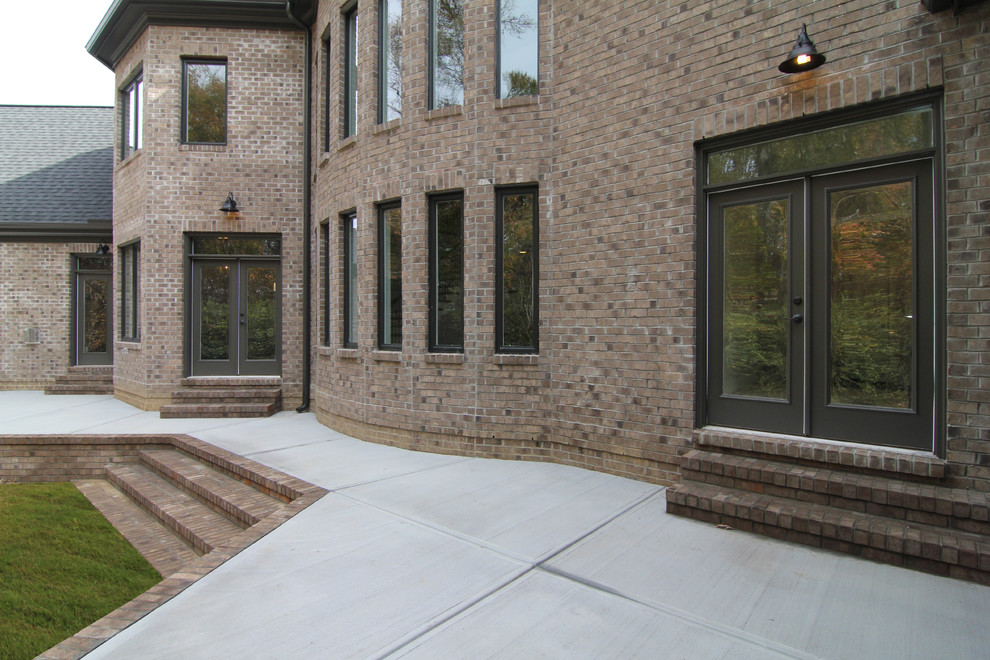 Rear exterior with window walls - Traditional - Exterior - Raleigh - by ...