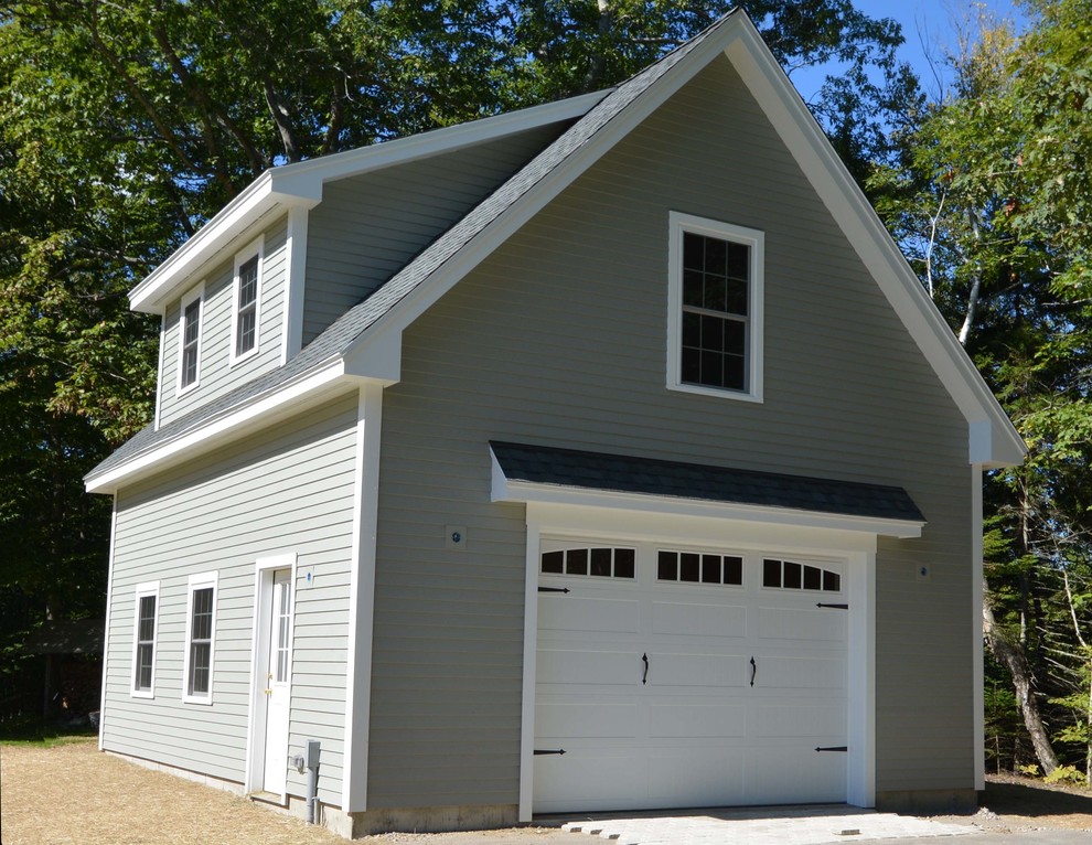 Inspiration for a garage remodel in Portland Maine