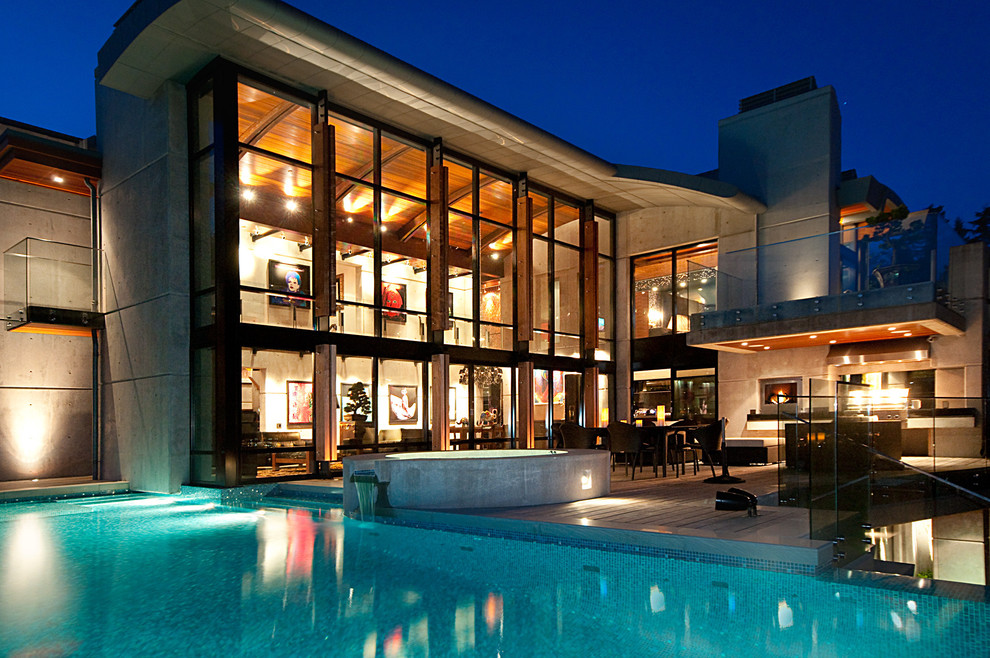 Modernes Haus mit Betonfassade in Vancouver