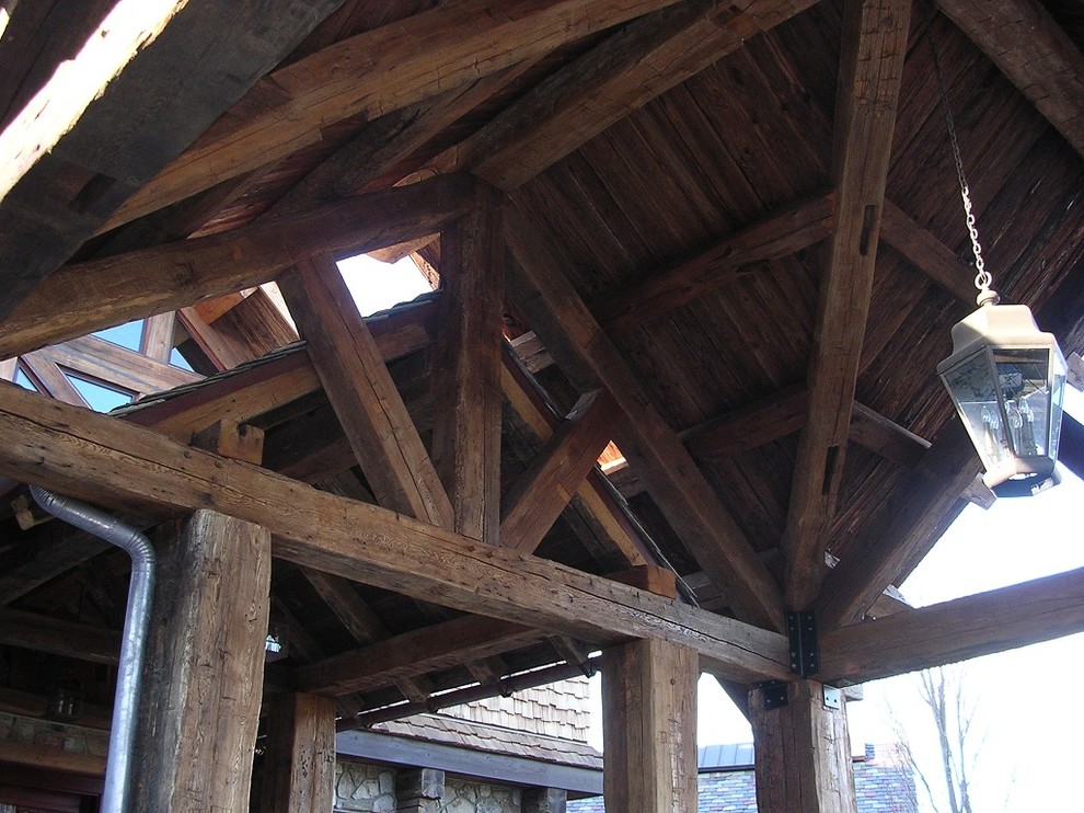 Reclaimed Barn Beam Design Ideas & Projects in NYC, NJ, CT, LI, PA Rustic Exterior New