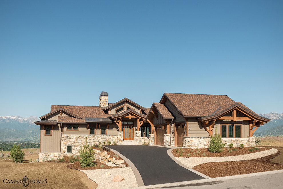 Inspiration for a rustic exterior home remodel in Salt Lake City