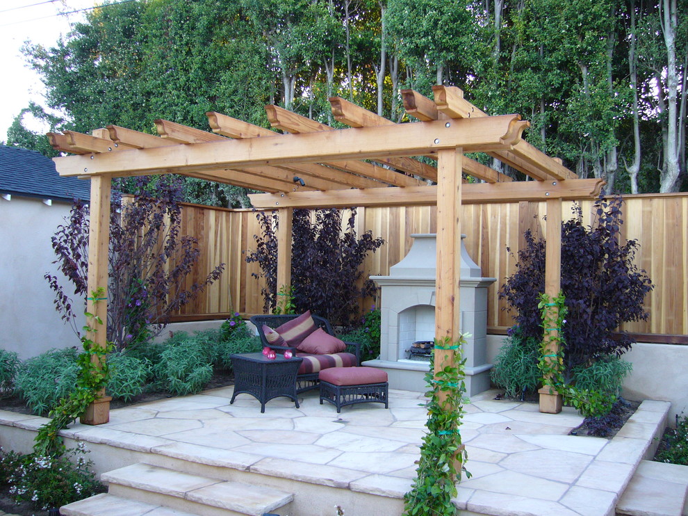 Redwood Pergola, Los Angeles Traditional Patio Los Angeles by