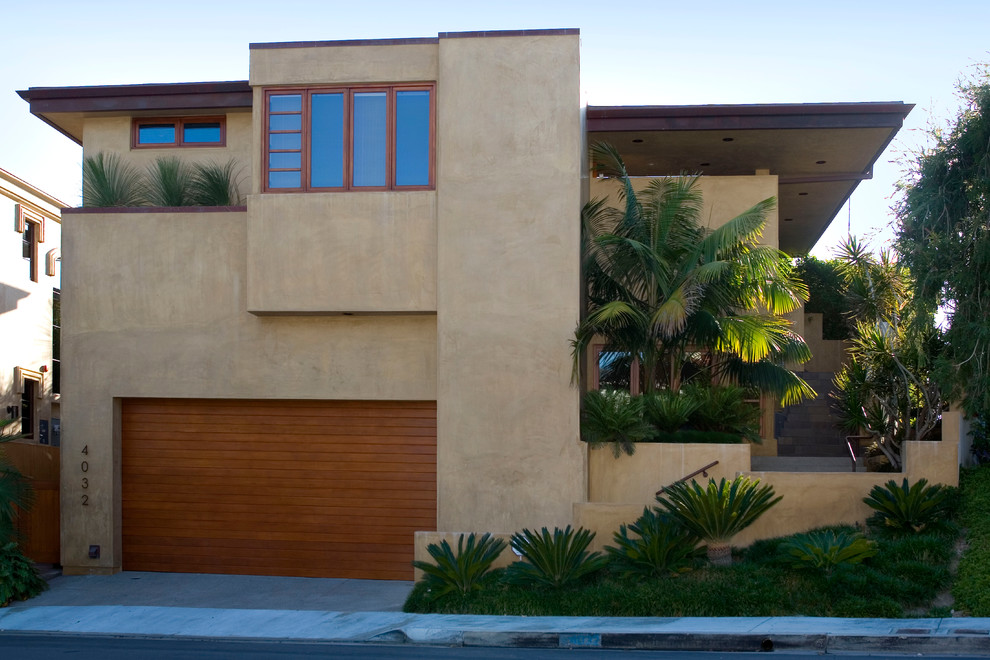 Contemporary render house exterior in Orange County.
