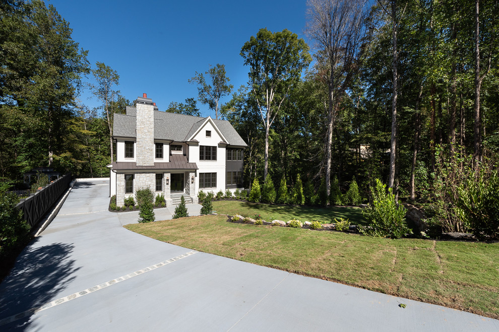 Huge transitional exterior home photo in Atlanta