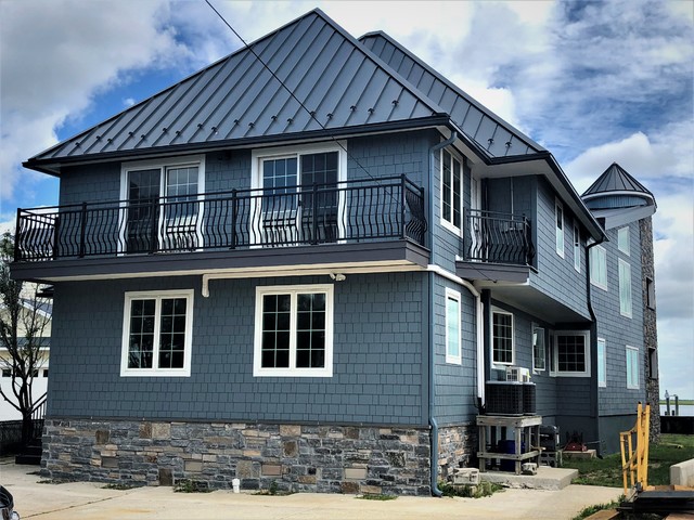 Remodeling Jersey Shore Home with Hardie and Stone siding, Fiberglass  Windows - Costero - Fachada - de Global Home Improvement | Houzz