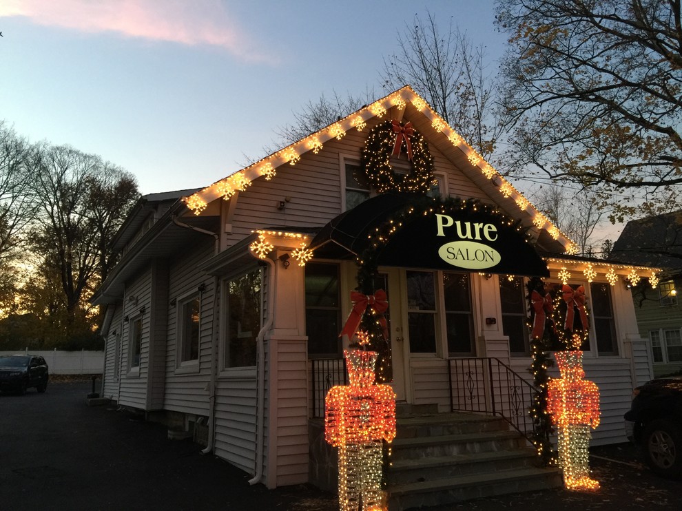 Residential Christmas Lighting Projects Traditional Exterior New