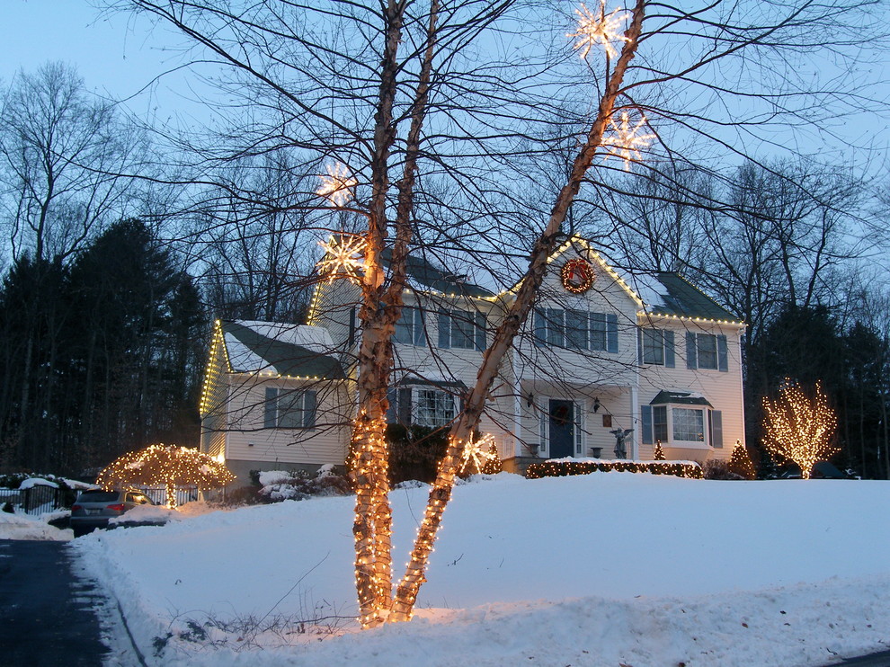 Residential Christmas Lighting Projects Traditional Exterior New