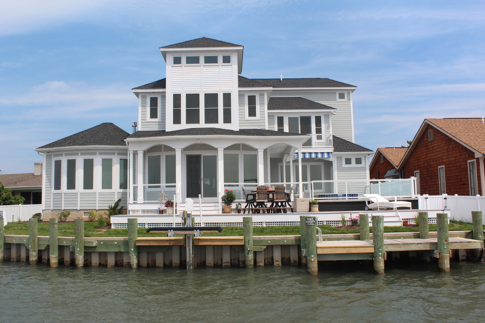 Example of a beach style exterior home design in Other